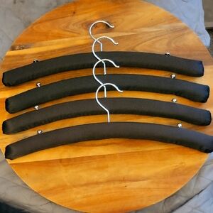 Set of Black Padded Hangers. New Without Tags.